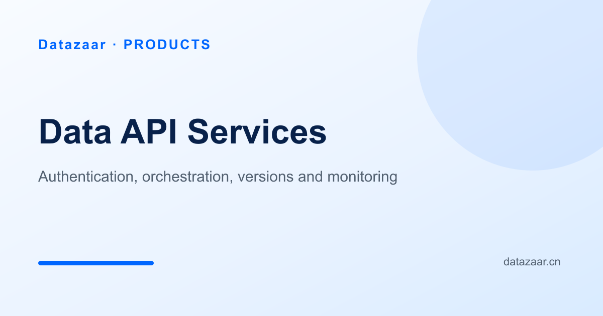 Data API Services capability and data flow overview