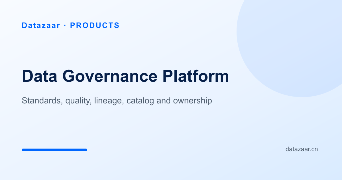 Data Governance Platform capability and data flow overview