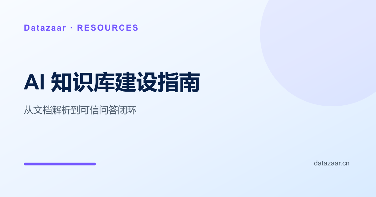 AI 知识库建设指南：从文档解析到可信问答闭环技术架构与实施路径图