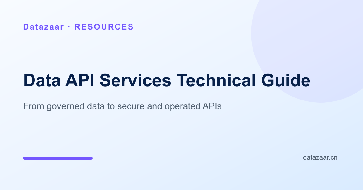 Data API Services: From Governed Data to Secure and Operated APIs architecture and implementation path