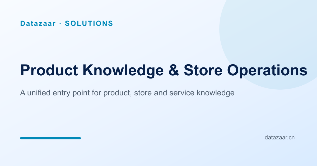 Product Knowledge & Store Operations data flow and governance boundaries